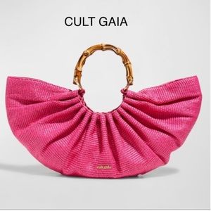 Cult Gaia Banu Mini Fan Top Handle Bag in Qajar Rose (Pink)